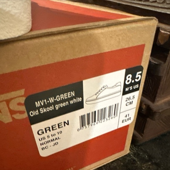 Vans Old Skool Marshmallow Sneakers White/Green Men’s Sz 8.5 New - Picture 7 of 7